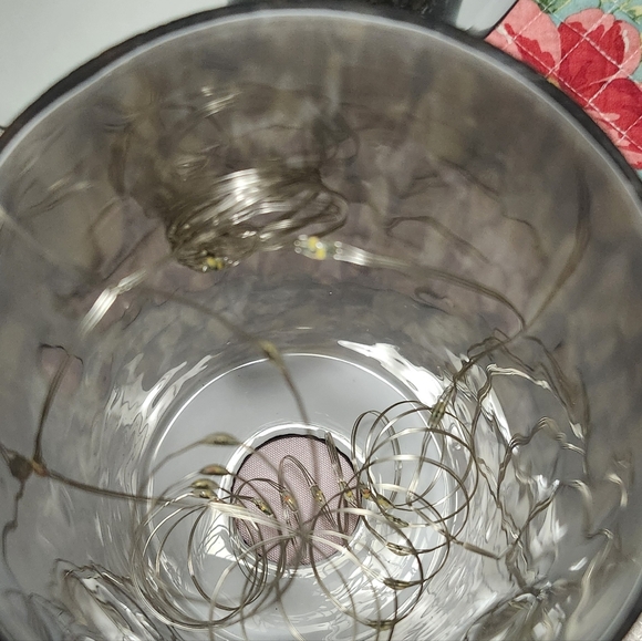 Litex Ceiling Pendant Light Cylinder Tiger Eye Art Glass - Picture 4 of 5